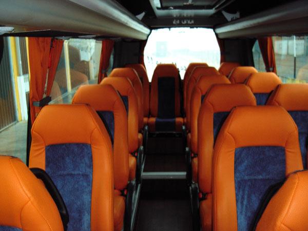 Autocares Dávila interior de bus